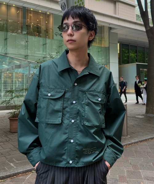 UNDERSTATEMENTs シャツ 「ユニセックス」ビッグポケットワンポイント