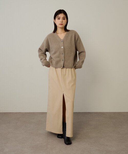 Omekashi（オメカシ） カーディガン ファーウール2WAY Vカーディガン