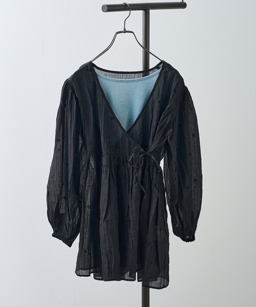 FREAK'S STORE（フリークスストア） 7分袖チュニック フリ- ブラック