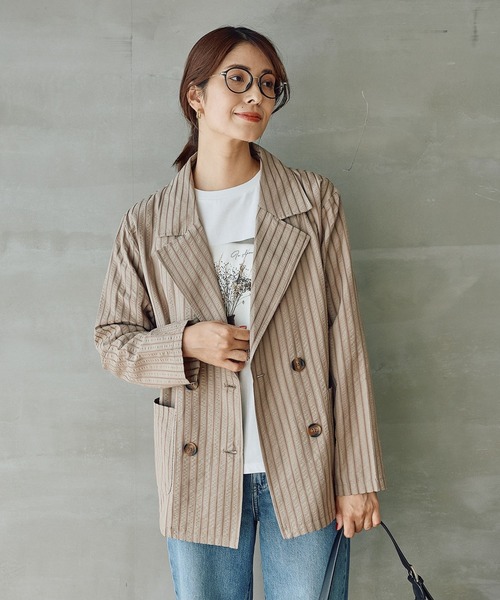 FOUND GOOD（ファウンドグッド） コート アウター ストライプシャツ