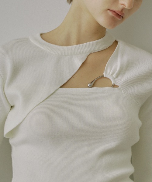 VIOLETTA（ヴィオレッタ） ニット セーター アシンメトリーデザイン