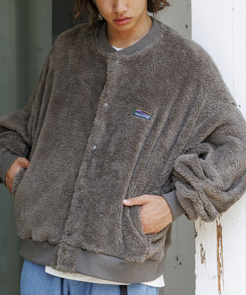 カーディガン 限定展開 リラックスフィット シャギーフリース クルーネック カーディガン メンズ | FREAK'S STORE | 03