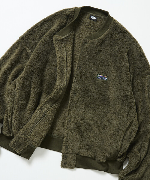 カーディガン 限定展開 リラックスフィット シャギーフリース クルーネック カーディガン メンズ | FREAK'S STORE | 14