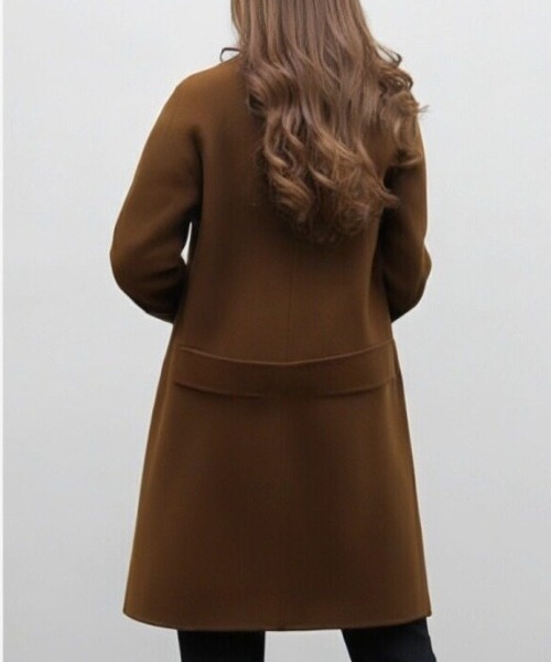 cammie コート チェスターコート ウールタッチダブルボタンミドル