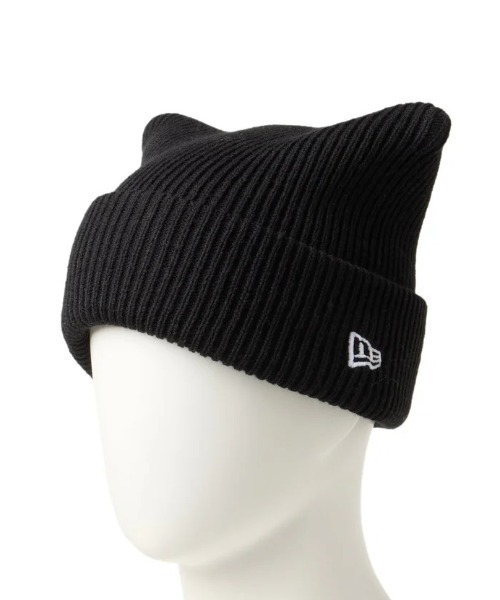 ☆新品 タグ付 ニューエラ NEWERA 猫耳 ニット帽 黒☆ NEW ERA（ニューエラ） ニット帽 ニットキャップ ビーニー SQUARE RIB