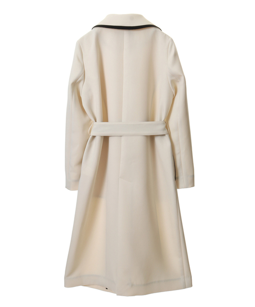 「TIARA」 ノーカラーコート 3 ホワイト レディース_画像3