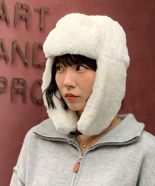 キャップ 帽子 モコモコフライトキャップ レディース : ZOZOTOWN Yahoo