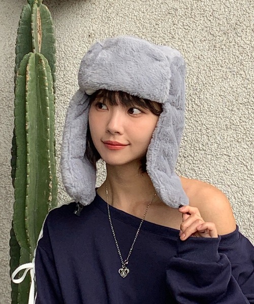 キャップ 帽子 「25年秋冬新作」モコモコフライトキャップ レディース