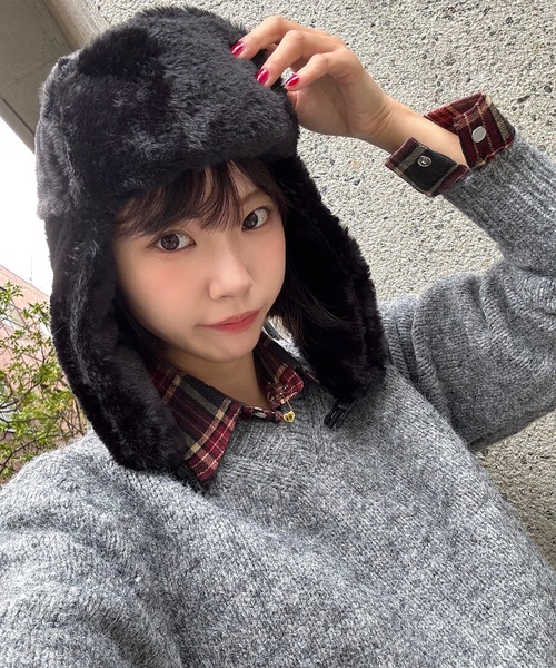 キャップ 帽子 モコモコフライトキャップ レディース : ZOZOTOWN Yahoo