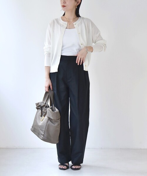 「quaranciel」 スラックス 36 ナチュラル レディース_画像7