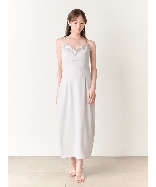 SNIDEL（スナイデル） キャミソールワンピース 0 ベージュ レディース