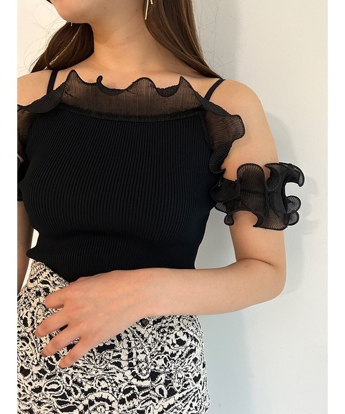「SNIDEL」 キャミソールニット ONE SIZE ベージュ レディースの画像