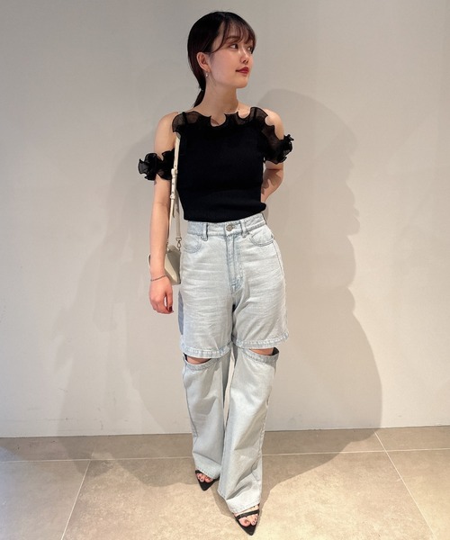 「SNIDEL」 キャミソールニット ONE SIZE ベージュ レディースの画像