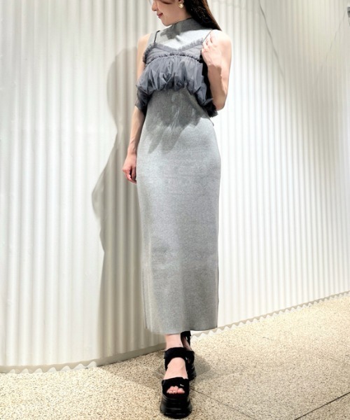 SNIDEL（スナイデル） コンビワンピース FREE グレー レディース