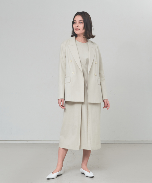 「qualite」 ノースリーブワンピース 38 グレー レディース_画像4