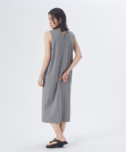 「qualite」 ノースリーブワンピース 38 グレー レディース_画像7