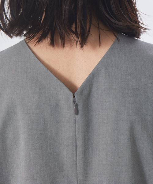 「qualite」 ノースリーブワンピース 38 グレー レディース_画像10