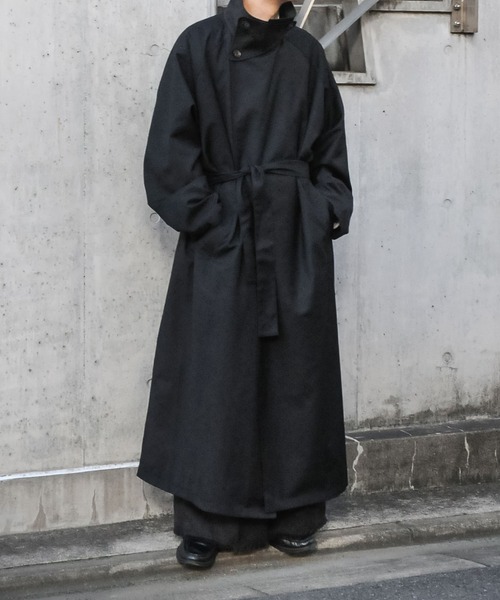 「Nilway」 トレンチコート LARGE ネイビー メンズ_画像2