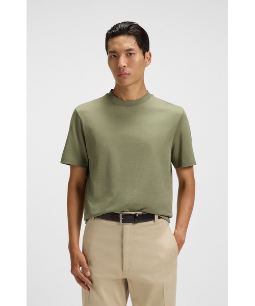 BOSS（HUGO BOSS） tシャツ シルケットコットン Tシャツ マイクロ