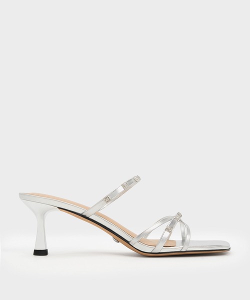 「CHARLES & KEITH」 ミュール 23.5cm ライラック レディース_画像2
