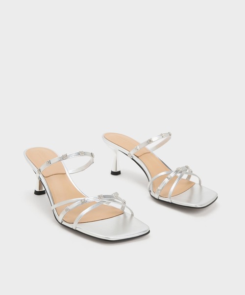 「CHARLES & KEITH」 ミュール 23.5cm ライラック レディース_画像3