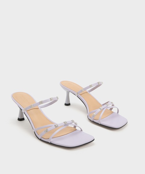 「CHARLES & KEITH」 ミュール 23.5cm ライラック レディース_画像9