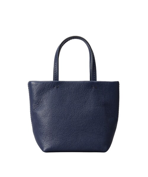 極美品　HIROFU ヒロフ トートバッグ　ショルダーバッグ ダークブルー HIROFU（ヒロフ） トートバッグ 「チッタ」レザートートバッグ S 本革