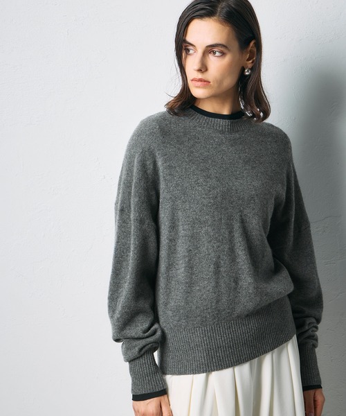 N.O.R.C ニット セーター 「CASHMERE100%」カシミヤクルーネックニット