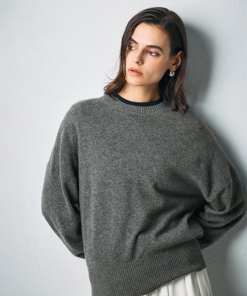 N.O.R.C ニット セーター 「CASHMERE100%」カシミヤクルーネックニット