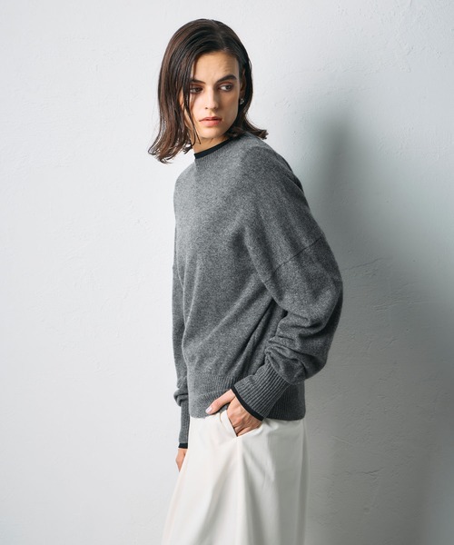 N.O.R.C ニット セーター 「CASHMERE100%」カシミヤクルーネックニット