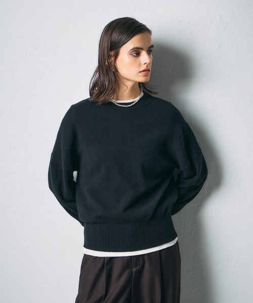N.O.R.C ニット セーター 「CASHMERE100%」カシミヤクルーネックニット