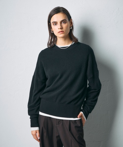 N.O.R.C ニット セーター 「CASHMERE100%」カシミヤクルーネックニット