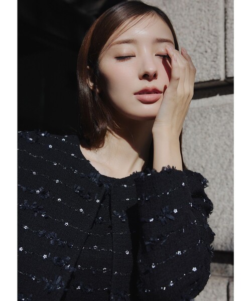 TOCCA（トッカ） ジャケット ノーカラージャケット FLOWER HIDE AND