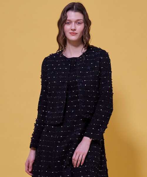 TOCCA（トッカ） ジャケット ノーカラージャケット FLOWER HIDE AND