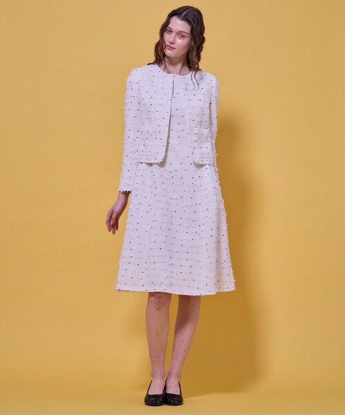 TOCCA（トッカ） ジャケット ノーカラージャケット FLOWER HIDE AND