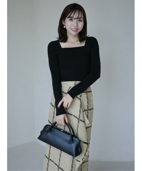 anuans（アニュアンス） スカート ツイードラップスカート : ZOZOTOWN