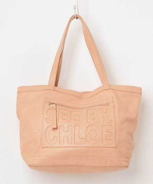 【SEE BY CHLOE】★再値下げ★新品未使用★レザートートバック SEE BY CHLOE（シーバイクロエ） トートバッグ - オレンジ レディース