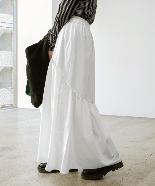 「BONLECILL」 フレアスカート FREE アイボリー レディース_画像3