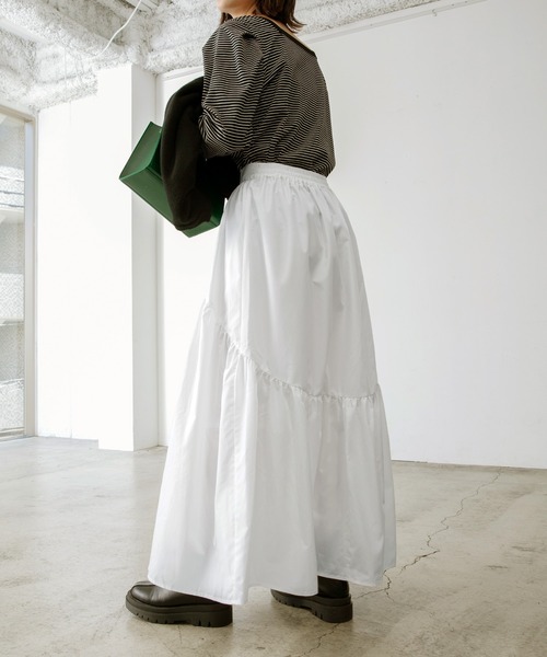 「BONLECILL」 フレアスカート FREE アイボリー レディース_画像8