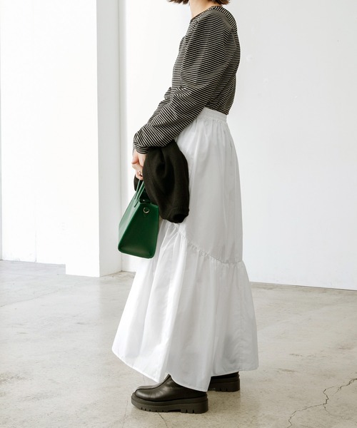 「BONLECILL」 フレアスカート FREE アイボリー レディース_画像9