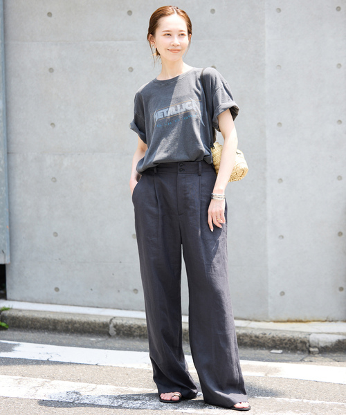 「SLOBE IENA」 スラックス 40 チャコールグレー レディース_画像2