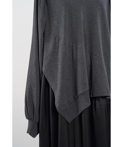 gomme　ゴム　アシンメトリ　長袖　ワンピース gomme ゴム アシンメトリ 長袖 ワンピース gomme ゴム アシンメトリ