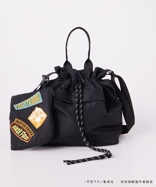 ショルダーバッグ 「呪術廻戦」別注 2WAY ポーチ付き ワッペン刺繍