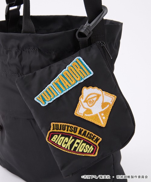 ショルダーバッグ 「呪術廻戦」別注 2WAY ポーチ付き ワッペン刺繍