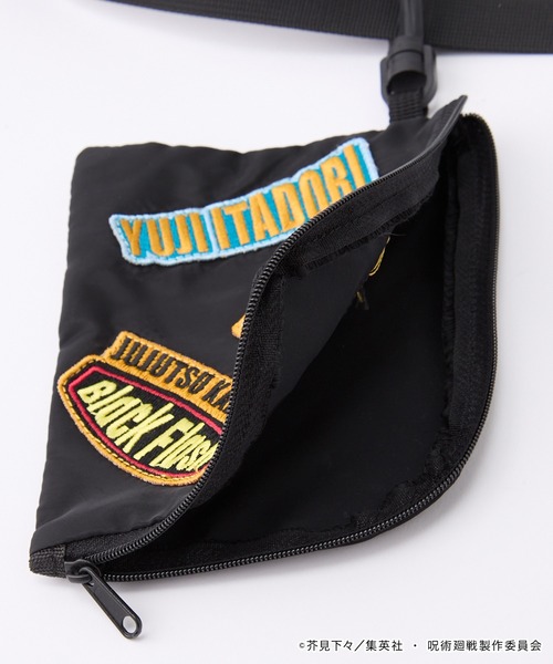 ショルダーバッグ 「呪術廻戦」別注 2WAY ポーチ付き ワッペン刺繍