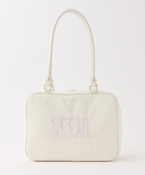 Seemi.by NICE CLAUP ボストンバッグ 「Seemi.」ツイードスクエア 