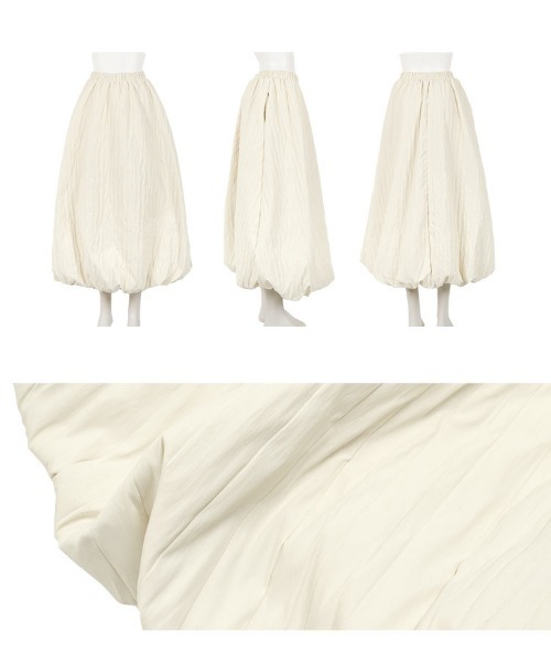 KOBE LETTUCE（神戸レタス） スカート シワ加工中綿バルーンロング