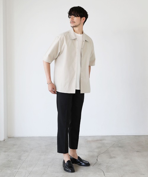 「LIL VENDARS」 半袖シャツ L ライトグレー メンズ_画像3
