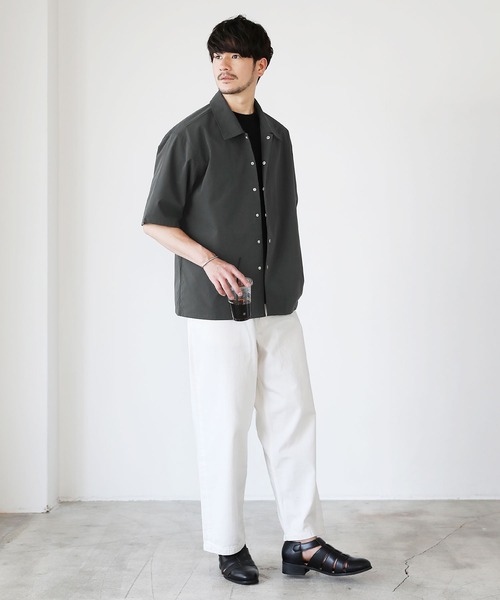 「LIL VENDARS」 半袖シャツ L ライトグレー メンズ_画像5