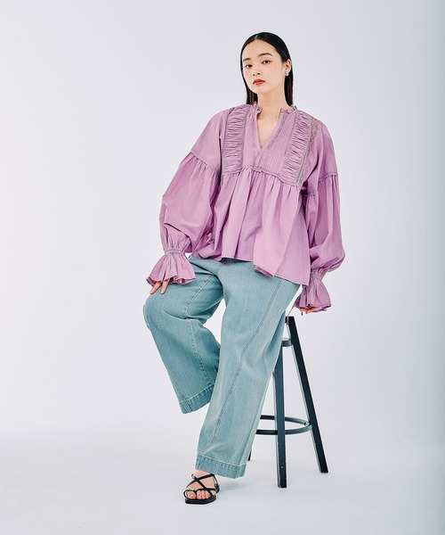 「LEPSIM」 長袖ブラウス FREE オフホワイト レディース_画像2